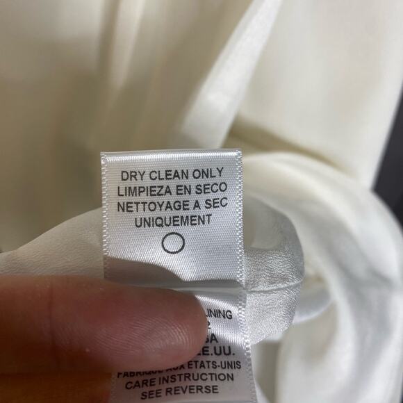 NWT Lavender Brown White Silk Tulip Mini Dress Women's Small - Picture 8 of 9